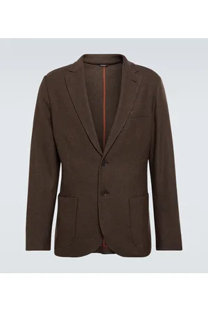 Loro Piana 2B cashmere and silk piquÃ© blazer