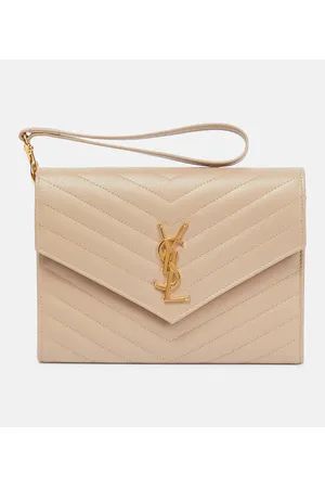 Saint Laurent Cassandre Small matelassÃ© leather clutch