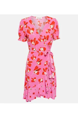 Diane von Furstenberg Emilia printed wrap minidress