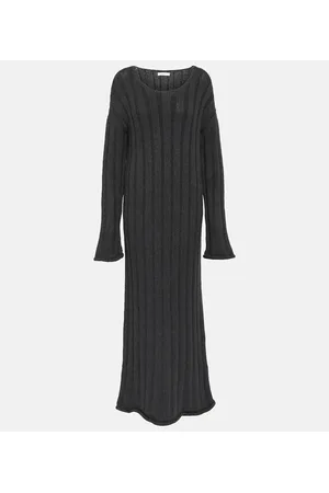 The Row Ribbed-knit wool maxi dress