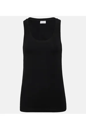 Brunello Cucinelli Cotton-blend tank top