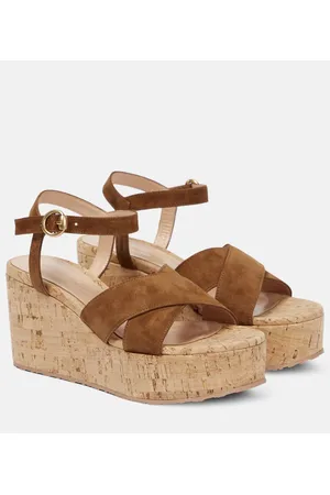 Gianvito Rossi Suede wedge sandals