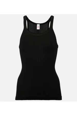 RE/DONE Ribbed-knit cotton jersey tank top