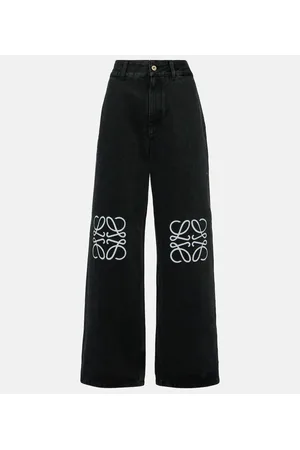 Loewe Anagram high-rise wide-leg jeans