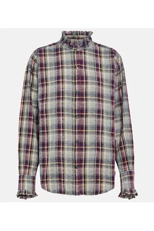 Marant Etoile Saoli checked cotton and linen shirt