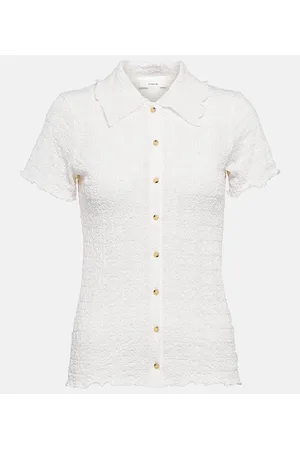 Vince Shirred striped shirt