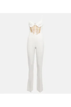 DAVID KOMA Sequined cutout cady jumpsuit