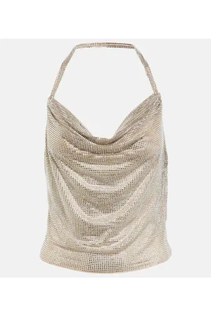 GIUSEPPE DI MORABITO Crystal-embellished halterneck top