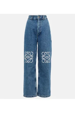 Loewe Anagram high-rise wide-leg jeans