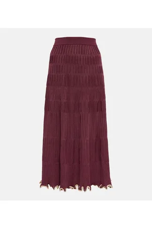 Simkhai Malia ribbed-knit midi skirt