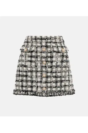 LOVESHACKFANCY Nate tweed miniskirt