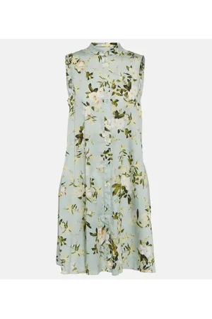 Erdem Soleil floral cotton poplin minidress