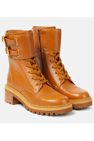See by Chloé See By ChloÃ© Mallory leather lace-up boots