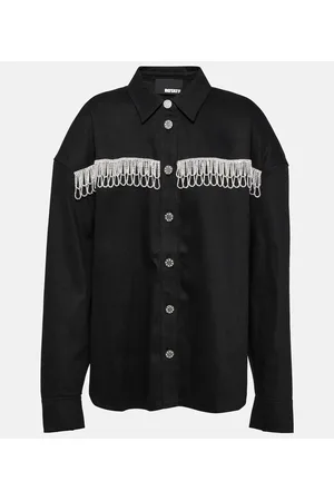 ROTATE Embellished oversized denim jacket