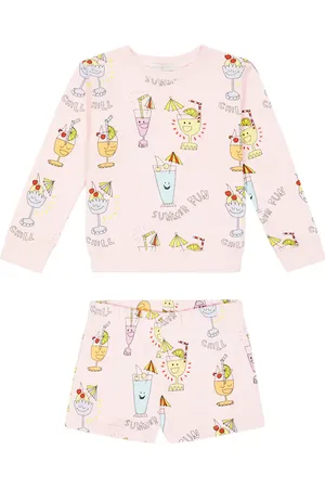 Stella McCartney Printed cotton sweatshirt and shorts