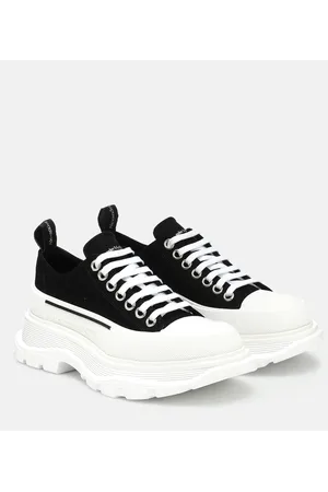 Alexander McQueen Tread Slick canvas platform sneakers