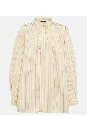 Joseph Orton striped cotton and silk-blend shirt