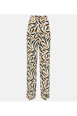 Nanushka Lanai floral high-rise straight pants