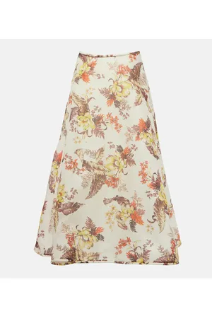 ZIMMERMANN Matchmaker linen and silk maxi skirt