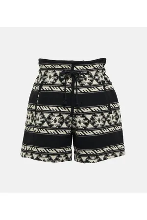 Marant Etoile Linimaga embroidered shorts