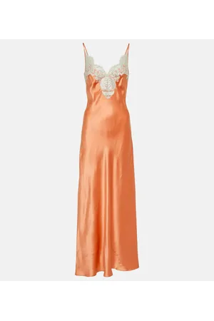 SIR Danseurs lace-trimmed silk maxi dress