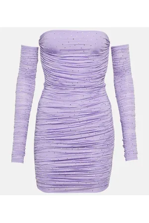 ALEX PERRY Crystal-embellished jersey minidress
