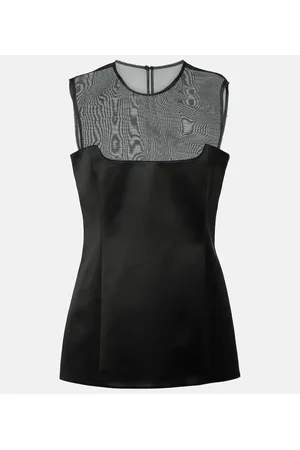 Khaite Sasmo silk-paneled satin top