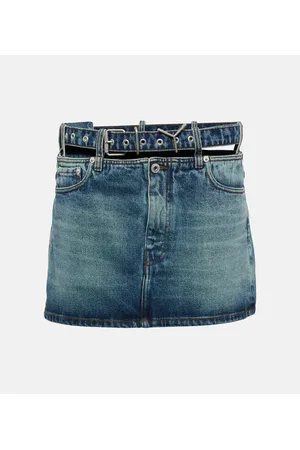 Y / PROJECT Y Belt denim miniskirt