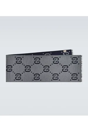 Gucci GG jacquard wool-silk scarf