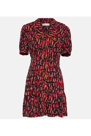Diane von Furstenberg Darius logo minidress