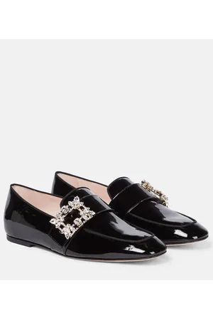 Roger Vivier Mini Broche patent leather loafers