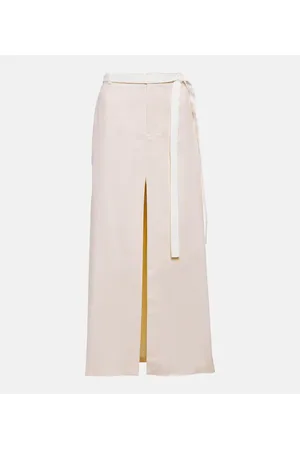 SIR Dune mid-rise linen-blend maxi skirt