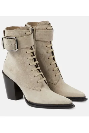 Jimmy Choo Myos 80 suede lace-up boots