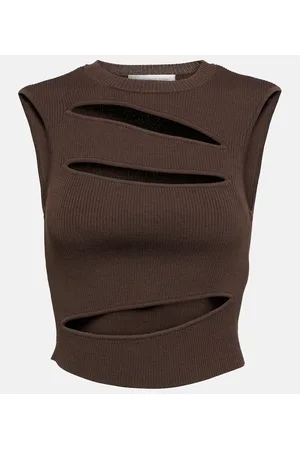 CHRISTOPHER ESBER Cutout ribbed-knit top