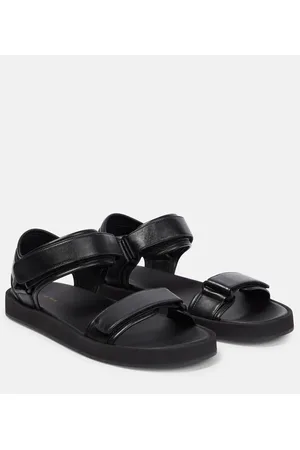 The Row Hook and Loop leather sandals