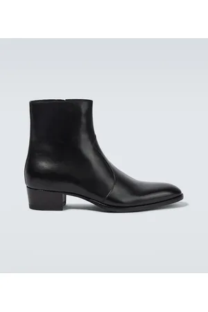 Saint Laurent Wyatt leather ankle boots