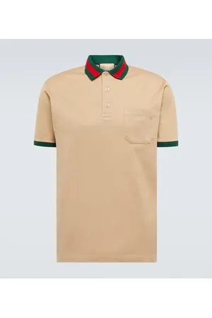 Gucci Web-collar piquÃ© polo shirt