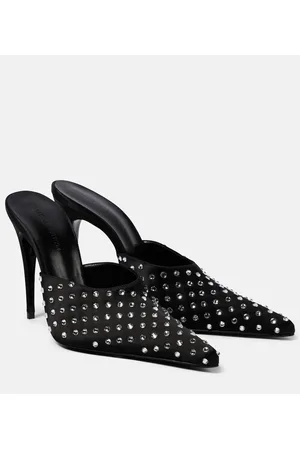 MAGDA BUTRYM Embellished satin mules