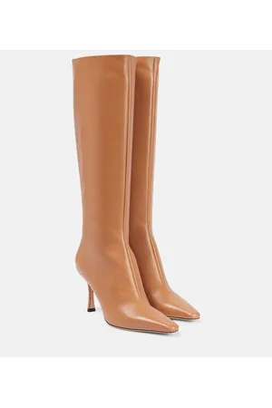 Jimmy Choo Agathe 85 leather knee-high boots