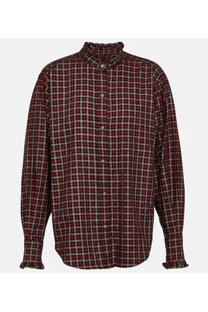 Marant Etoile Saoli checked cotton poplin shirt