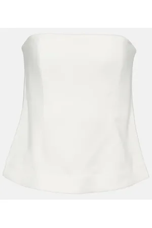 CO Strapless crÃªpe top