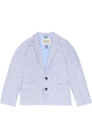 Scotch&Soda Striped cotton seersucker blazer
