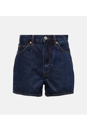 RE/DONE The Midi high-rise denim shorts