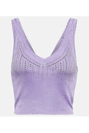 Paco rabanne Embellished knit top