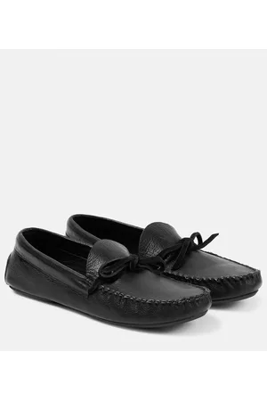 The Row Lucca leather moccasins