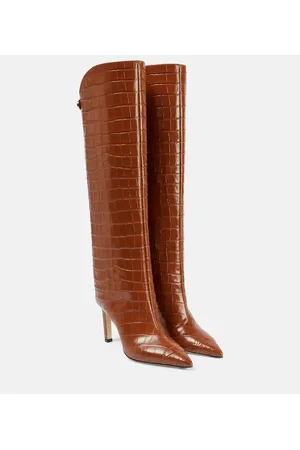 Jimmy Choo Alizze 85 leather knee-high boots