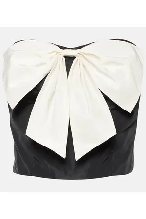 Staud Atticus bow-detail strapless top