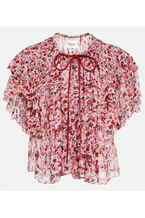 Marant Etoile Fapani printed georgette top
