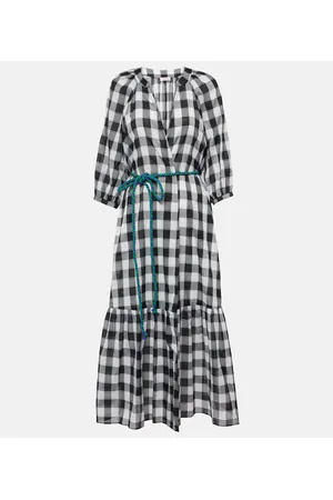 ERES Chess printed cotton midi dress