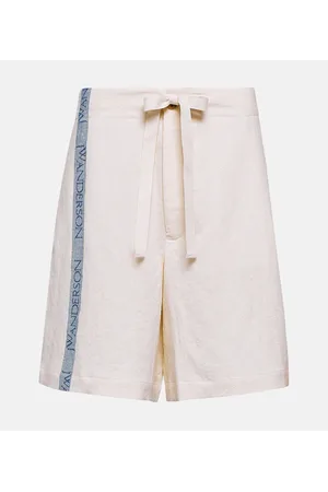 J.W.Anderson High-rise cotton and linen shorts